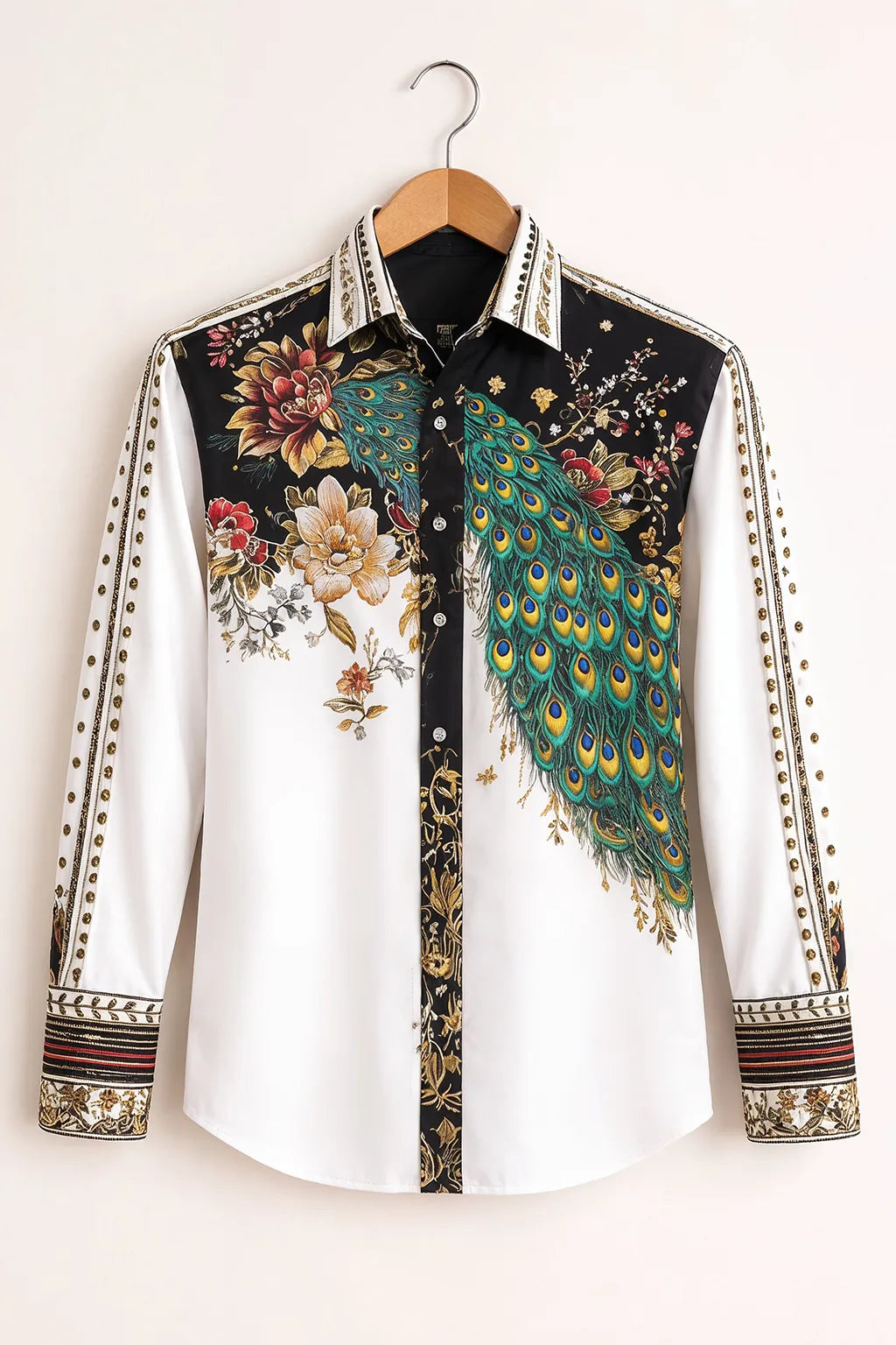 Men's Floral Peacock Fusion Shirt