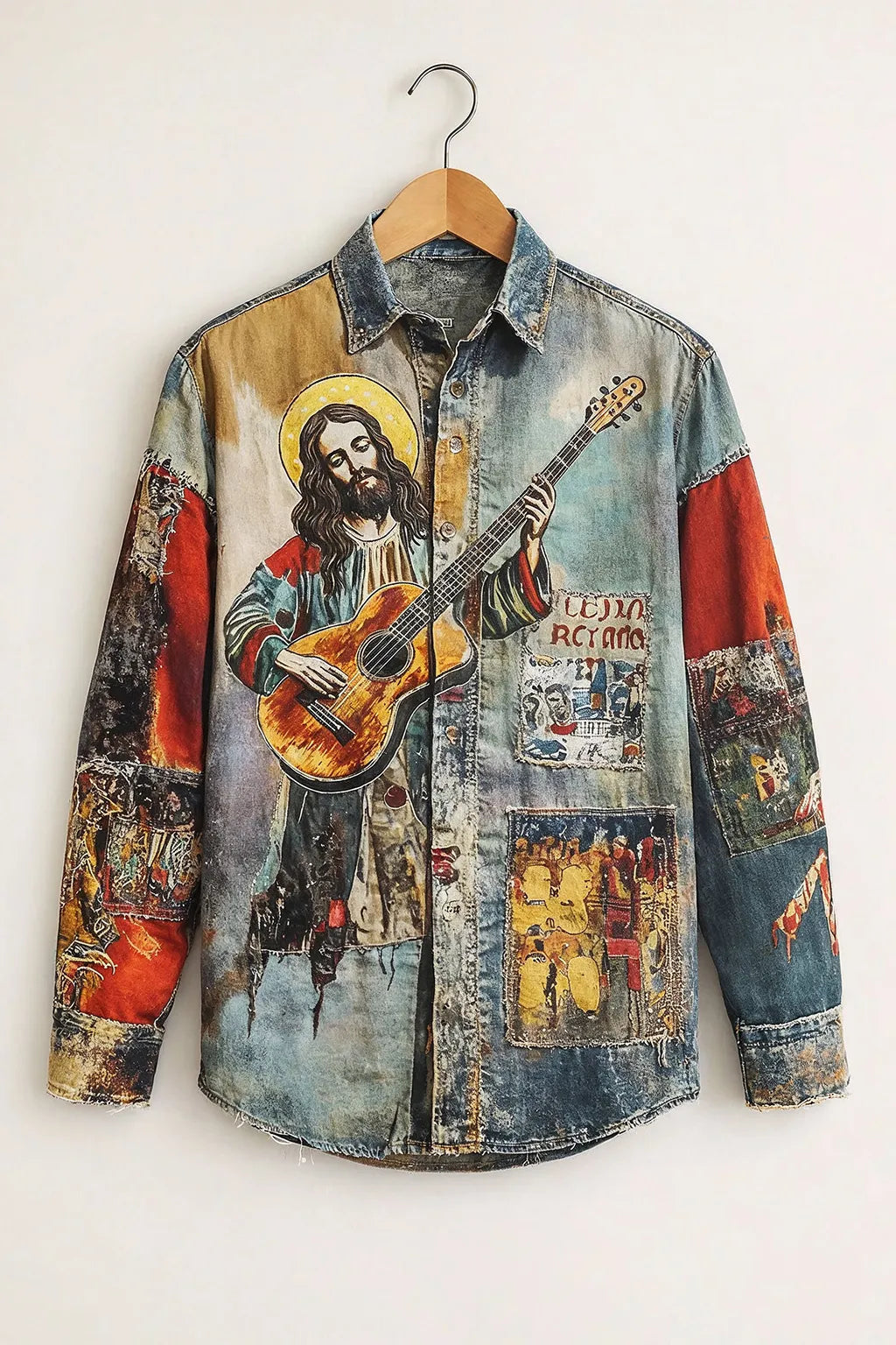 Jesus Guitar Graphic Statement Shirt