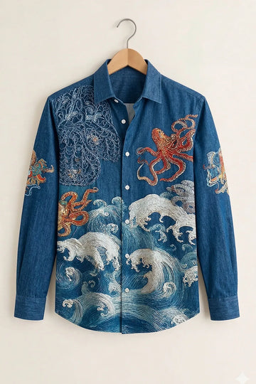 Men's Deep Sea Royalty Print Shirt