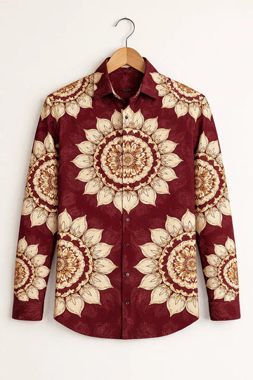 Men's Classic Royal Floral Print Shirt
