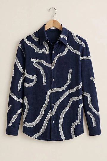 Men's Contemporary Line Art Shirt