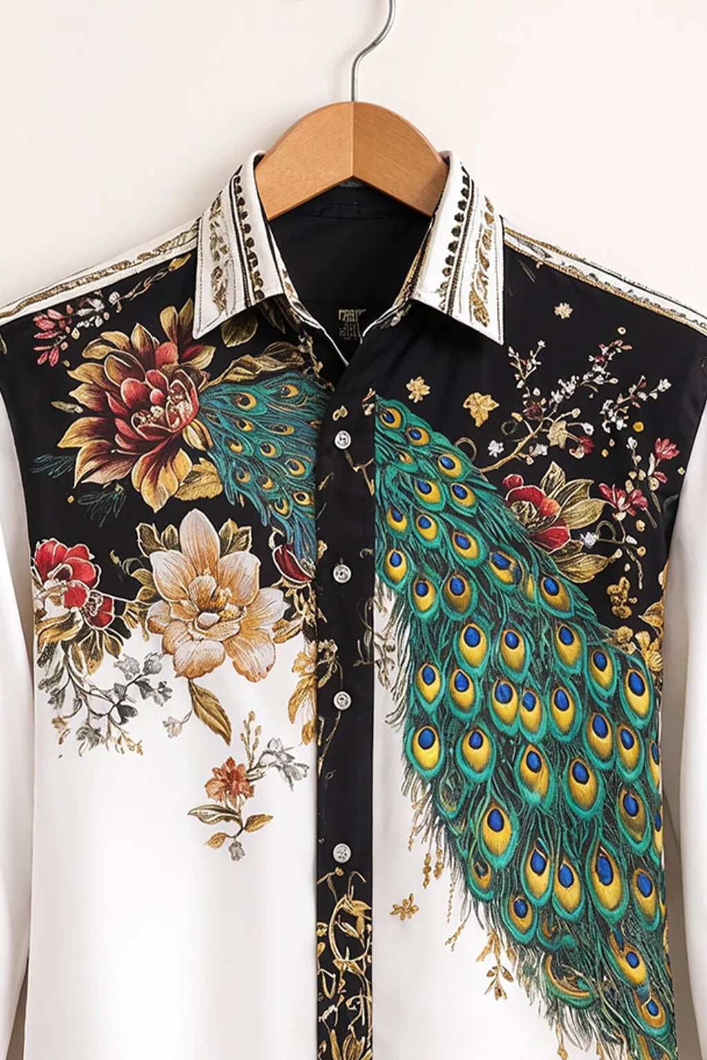 Men's Floral Peacock Fusion Shirt