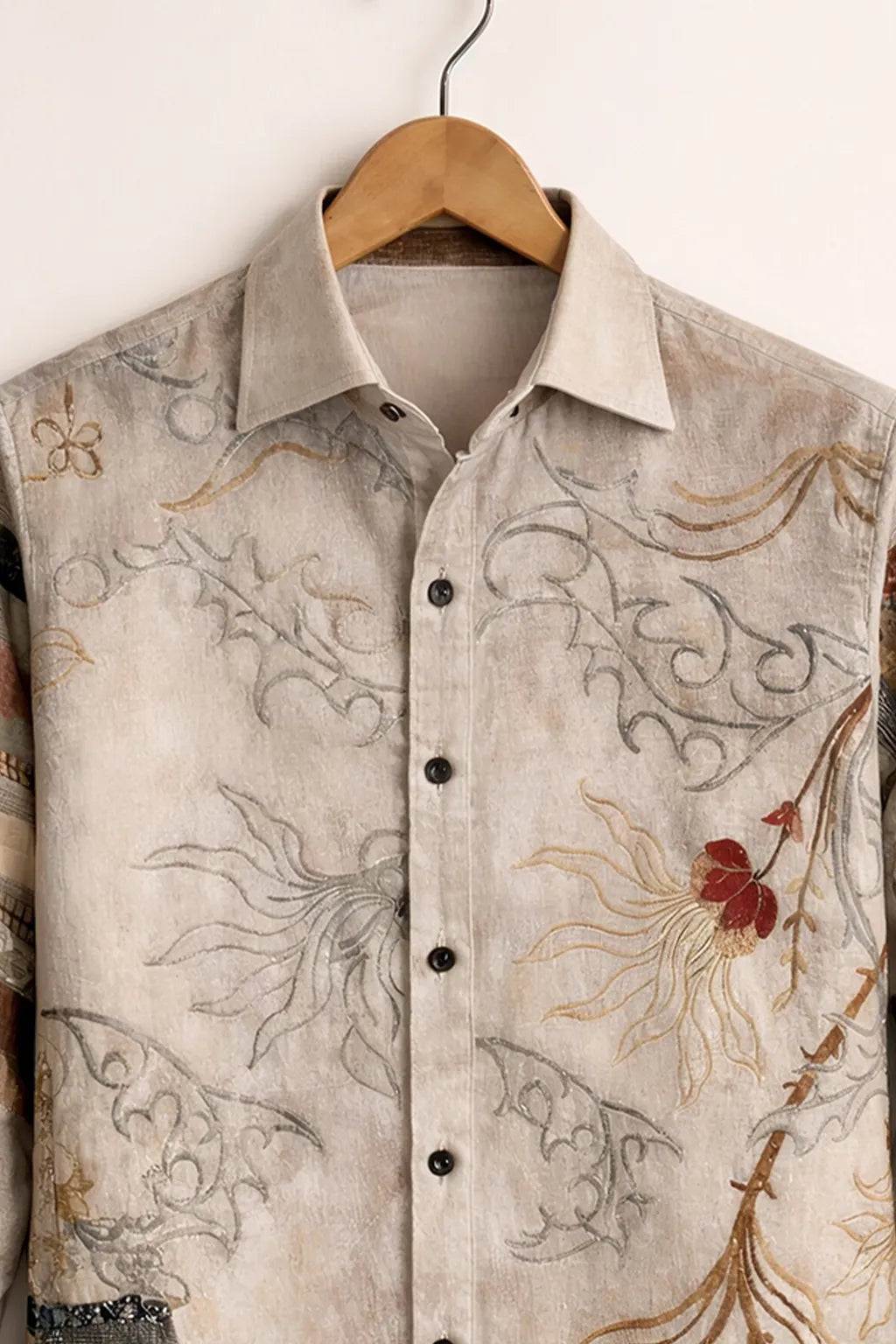 Men's Modern Art Detail Casual Shirt