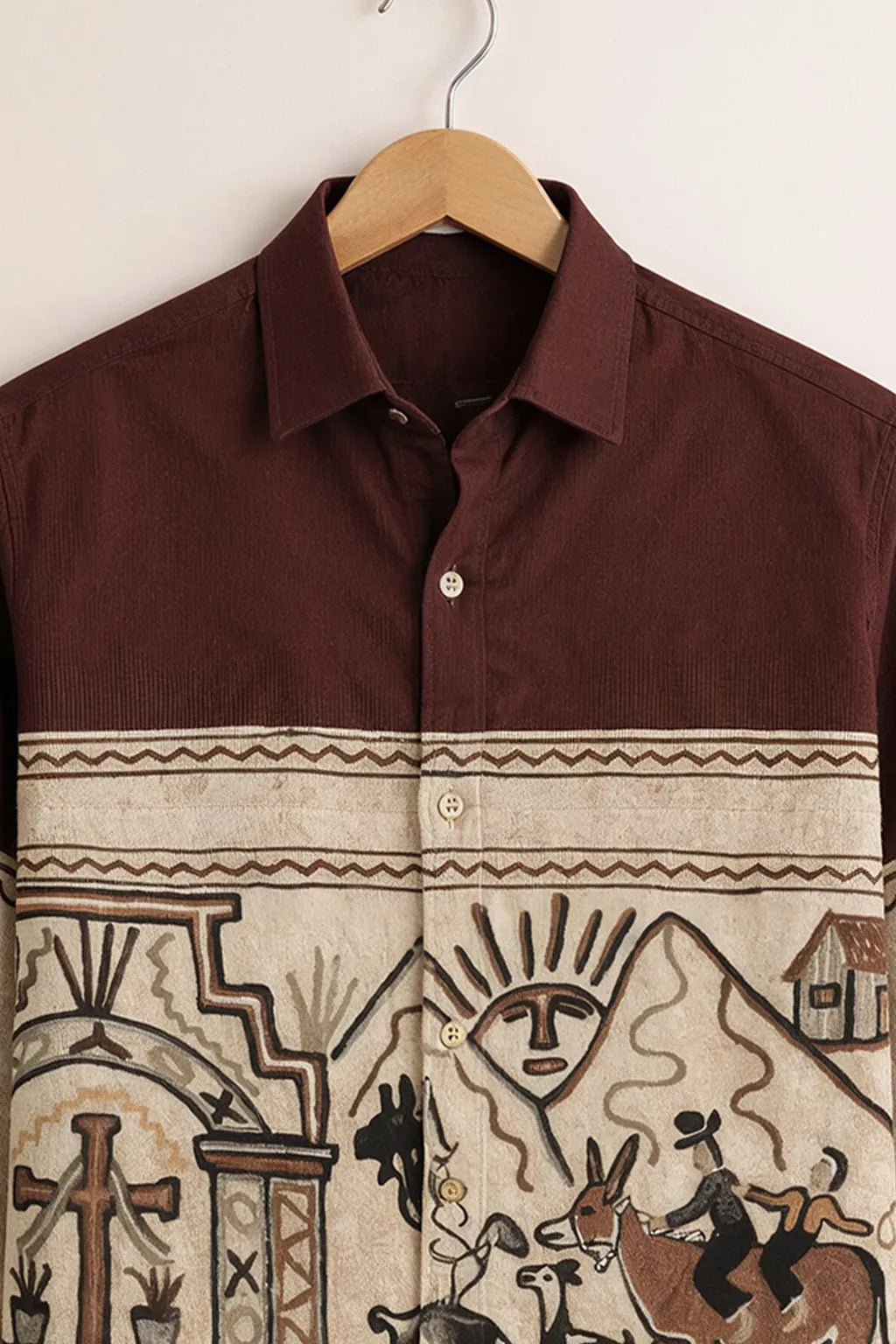 Tribal Art Panel Designer Shirt