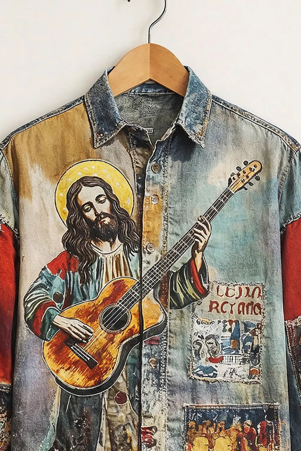 Jesus Guitar Graphic Statement Shirt