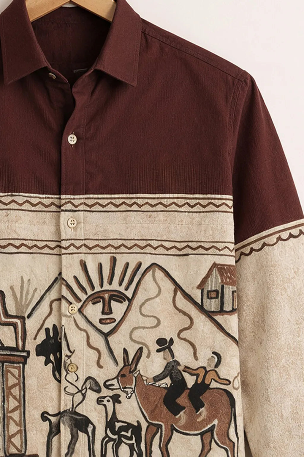 Tribal Art Panel Designer Shirt