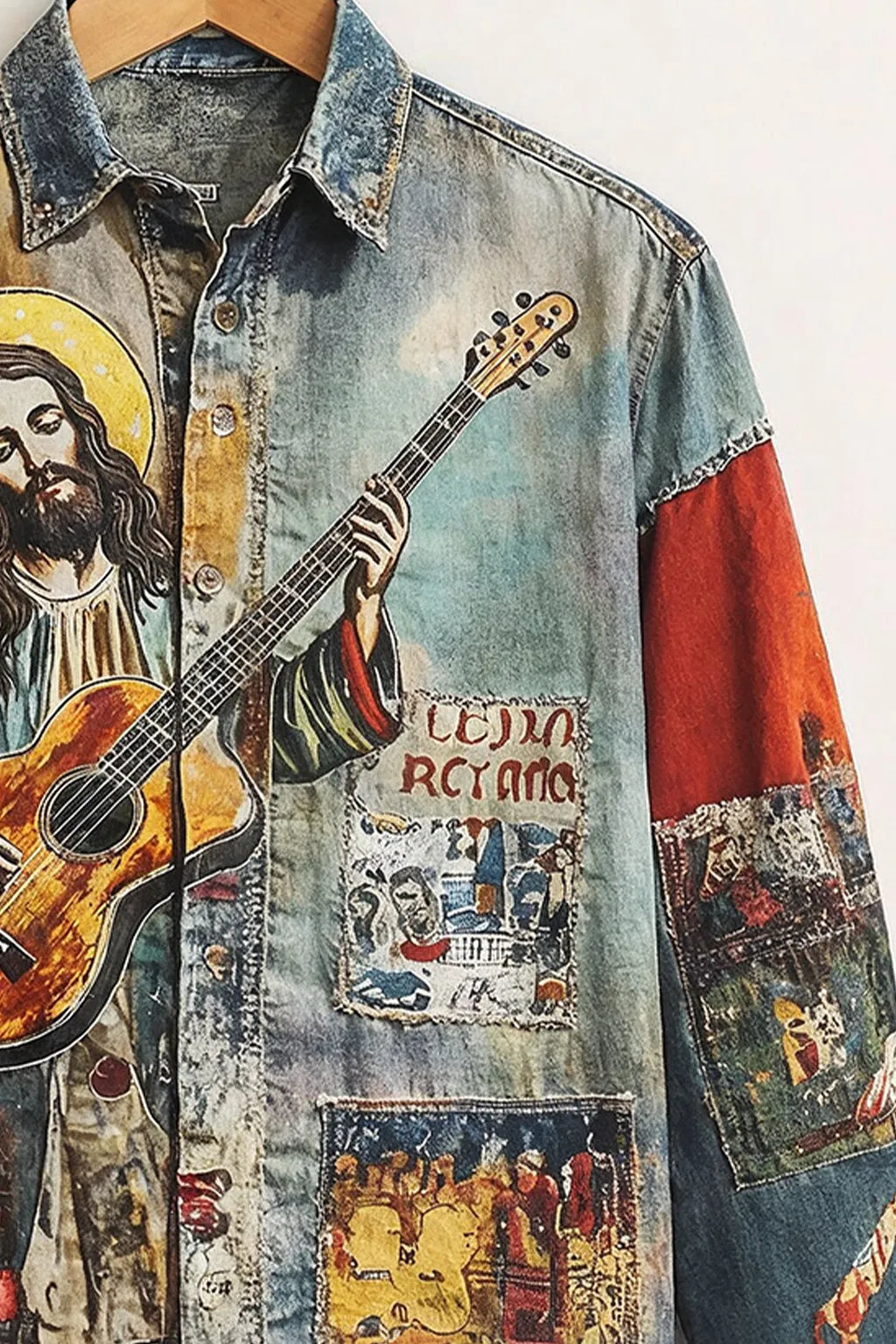 Jesus Guitar Graphic Statement Shirt