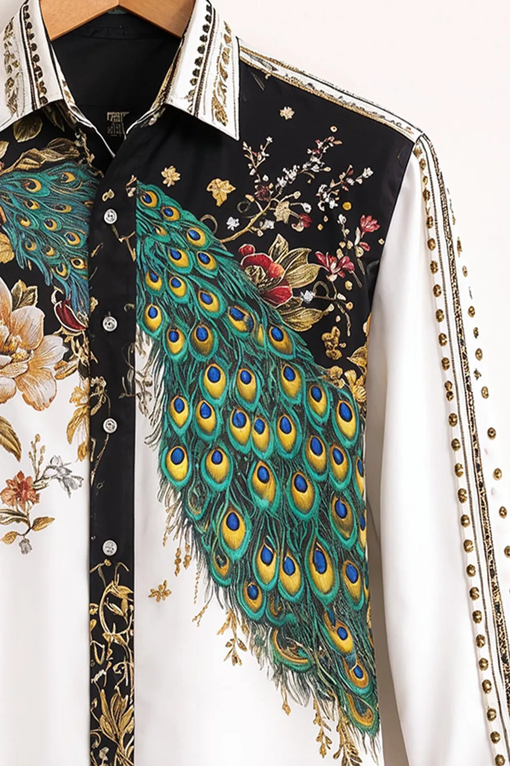 Men's Floral Peacock Fusion Shirt